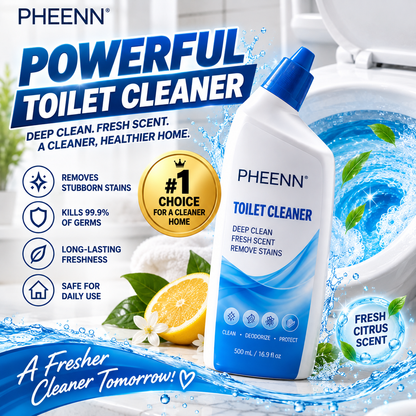PHEENN® Toilet Cleaner Gel – Fresh Scent Deep Clean for Stains, Buildup & Daily Bathroom Care