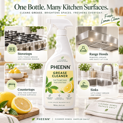 PHEENN® Kitchen Degreaser – Powerful Grease Cleaner for Stove, Range Hood, Countertops & More, 500 mL