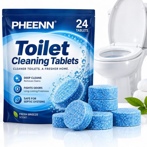 PHEENN® Toilet Cleaning Tablets – Powerful Deep Clean, Odor Control & Long-Lasting Fresh Breeze Formula