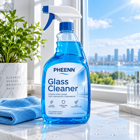 PHEENN® Window & Glass Cleaner – Powerful Daily Cleaning Spray for Smudges, Fingerprints, Dust and Water Spots
