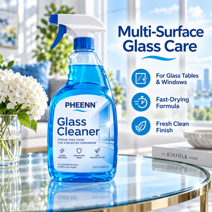 PHEENN® Window & Glass Cleaner – Powerful Daily Cleaning Spray for Smudges, Fingerprints, Dust and Water Spots